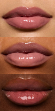 e.l.f. Odżywczy Glow Reviver Lip Oil Money Mauve, błyszczący róż na ustach o różnym kolorycie.