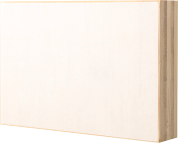 Peel & Stick Bamboo Panel 10x15, jasny, prostokątny, z widocznymi warstwami tekstury drewna na prawej krawędzi.