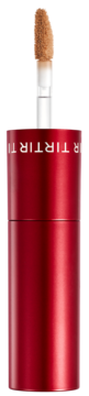 Dwustronny korektor TIRTIR Glide & Hide Blurring Concealer w szkarłatnej butelce, wyjęty aplikator z beżową końcówką.