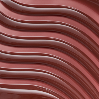 Błyszcząca, falista tekstura w odcieniach brązu i różu, symbolizująca efekt Catrice Peptide Bliss Glossy Lip Balm.