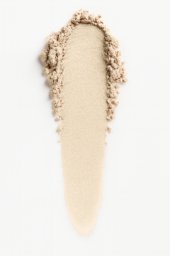 Highlighter Gelly Gold, żelowy rozświetlacz. Pionowa smuga jasnego produktu z kremowo-żelową teksturą i złotym glow na białym tle.