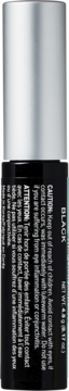 KISS SuperStick klej do rzęs, czarna tubka ze srebrną zakrętką, widok z boku, etykieta BLACK.