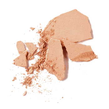 Rozkruszony, jasnobeżowy puder Artdeco Sun Protection Powder Foundation SPF 50. Matujący podkład z ochroną UV.