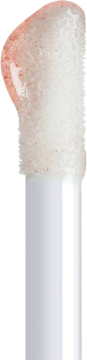 Zbliżenie: biały aplikator-gąbeczka błyszczyka ARTDECO Hot Chili Lip Booster z różowym, powiększającym usta płynem.