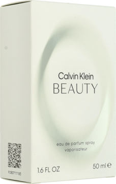 Calvin Klein Beauty kwiatowa woda perfumowana dla kobiet w białym pudełku 50ml, widok pod kątem.