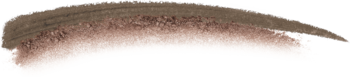 Zbliżenie na ciemnobrązową brew, podkreśloną i wypełnioną paletą Rimmel Brow This Way Dark Brown.