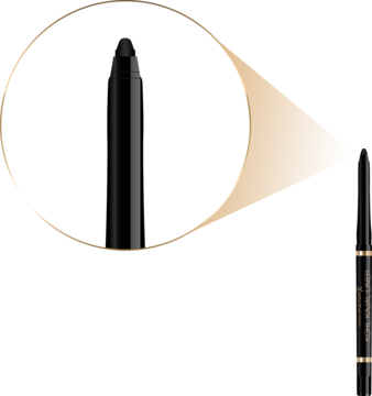 Max Factor Masterpiece Kohl Kajal: czarna kredka do oczu ze zbliżeniem na precyzyjną końcówkę do makijażu.