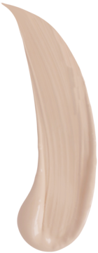 Matujący podkład Alterra Nude & Matt Porcelain: kremowa, jedwabista smuga w odcieniu beżowym na jasnym tle.