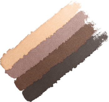 Próbka 5 satynowych cieni do powiek Max Factor Colour Expert Mini Palette w odcieniach brązu, od beżu do ciemnego.