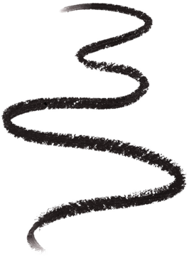 Czarny, falisty ślad Eyeliner Tattoo Kajal o pudrowo-kremowej formule, idealny do smokey eye.