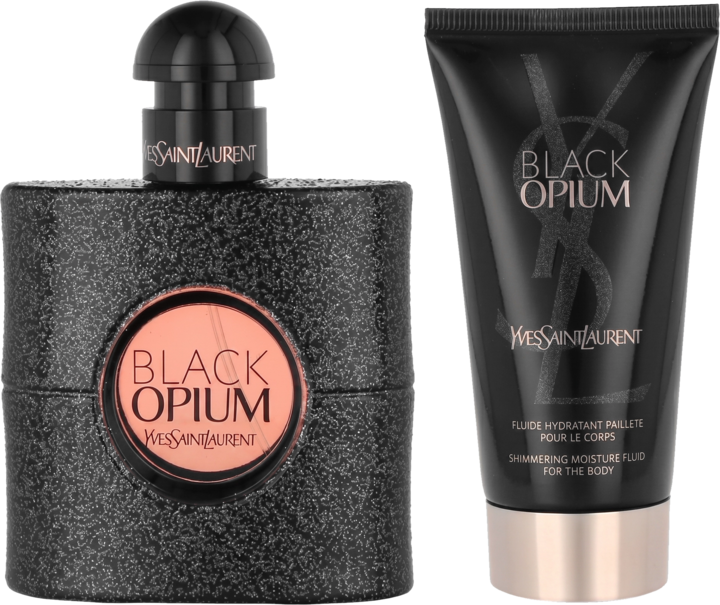 Yves Saint Laurent, Black Opium , zestaw dla kobiet, woda perfumowana 50 ml + balsam do ciała 50 ml, 100 ml