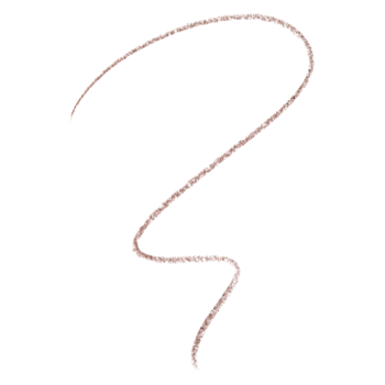 Jasnobrązowa kreska kredki Catrice Eye Brow Stylist 030 Brow-n-eyed Peas na białym tle, test koloru.