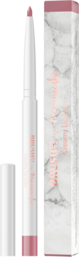 Otwarta kremowa konturówka do ust Brush UP! by Maxineczka Pink Nude obok pudełka marmurowego.