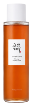 Beauty of Joseon Ginseng Essence Water, wysoka butelka z pomarańczową esencją żeń-szenia, biała etykieta, przód.