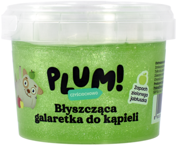 PLUM! CZYŚCIOCHOWO ,galaretka do kąpieli z brokatem, różne kolory,kompozycja-1