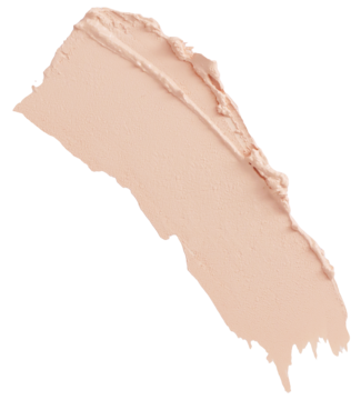 Jasny, beżowy korektor Alterra Under Eye Wake Up Cream, rozświetlający, ukośnie rozsmarowany na czarnym tle.