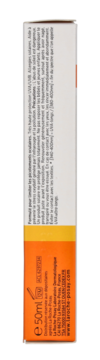 Tył opakowania La Roche-Posay Anthelios UVMune 400, 50ml, biało-pomarańczowe z francuskimi napisami.