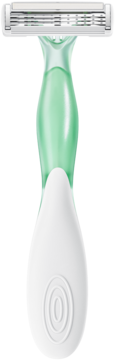 Jednorazowa maszynka BIC Soleil Escape 3 ostrza, zielono-biała, ruchoma główka, zapach lawendy i eukaliptusa.