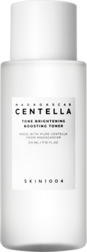Biały toner SKIN1004 Madagascar Centella Tone Brightening Boosting Toner 210 ml, widok z przodu.