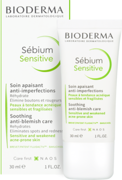 BIODERMA Sébium Sensitive,krem do twarzy przeciw niedoskonałościom,kompozycja-1