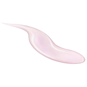 Delikatny, jasnoróżowy błyszczyk IsaDora Glossy Lip Treat w formie błyszczącej kropli na białym tle.