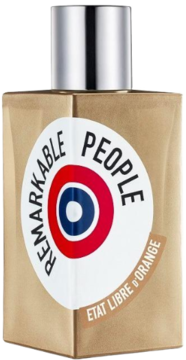 Unisex woda perfumowana Etat Libre d’Orange Remarkable People, brązowa butelka z białym logo, widok z przodu.