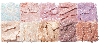 10 błyszczących, pastelowych cieni o kruszonej teksturze, paleta Better Than Palette nr 00.