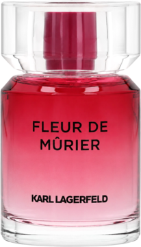 Kwiatowe perfumy Karl Lagerfeld Fleur De Murier w gradientowej różowej butelce z przezroczystą nakrętką, widok z przodu.