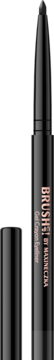 Czarny eyeliner w kredce Brush Up! by Maxineczka, z odkrytą końcówką, obok pionowo stoi nasadka.