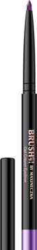 Fioletowy eyeliner w kredce Brush Up! by Maxineczka, z odsłoniętą końcówką i zdjętą czarną skuwką obok.