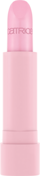 Różowy balsam do ust Catrice Lip Lovin' 020 Cozy Rose w sztyfcie, widok z przodu, z wykręconym produktem.
