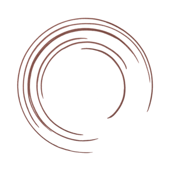 Brązowy eyeliner Essence Lash Princess na białym tle, przedstawiony jako wirujące, dynamiczne pociągnięcie pędzla.