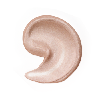 Płynny cień Luminous Eye Tint Gleaming Charm: beżowo-złoty, połyskujący swatch na białym tle.