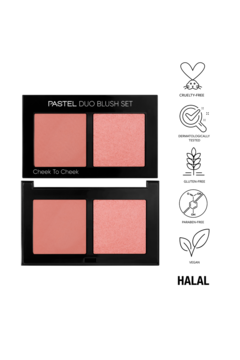 PASTEL Duo ,paleta różów do policzków, Cheek To Cheek,kompozycja-1