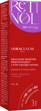 MIRACULUM Retinol Age-Synergy,booster do twarzy, emulsyjny, rewitalizujący, z 0,2% Retinolem,kompozycja-2