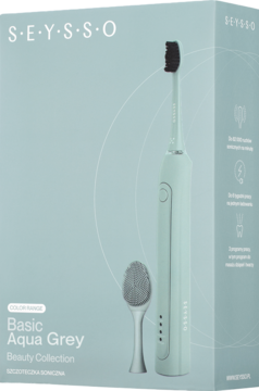SEYSSO Color ,szczoteczka soniczna z masażerem twarzy, Aqua Grey,kompozycja-1