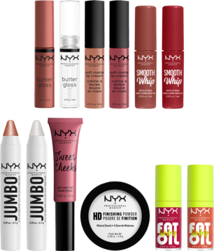 NYX PROFESSIONAL MAKEUP Home Alone ,zestaw kosmetyków, świąteczny, niespodzianka,kompozycja-1