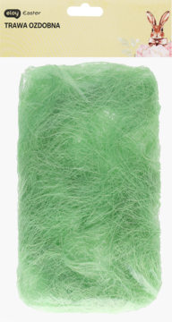 Opakowanie zielonej, puszystej trawy ozdobnej z sizalu eBuy Easter, do dekoracji wielkanocnych.