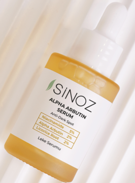 SINOZ Alpha Arbutin ,serum do twarzy, przeciw przebarwieniom, z niacynamidem, alfa arbutyną i ekstraktem z lukrecji,kompozycja-1