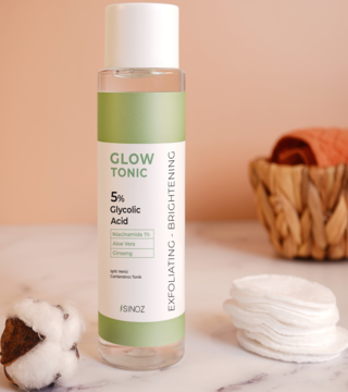 SINOZ Glow ,tonik do twarzy, z 5% kwasem glikolowym, rozświetlający,kompozycja-1