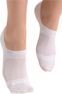 MARILYN Prestige Line ,stopki damskie, Cotton Elegance, Białe, rozm. 39-41,kompozycja-1