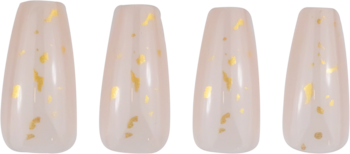 KILLYS Make Your Nails! ,sztuczne paznokcie, kształt trumienka, Golden Flakes,kompozycja-2