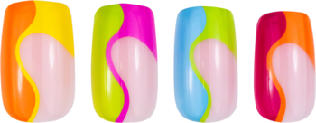 KILLYS Make Your Nails! ,sztuczne paznokcie,  kształt kwadrat, Neon French,,kompozycja-2