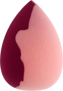 KillyS gąbeczka do makijażu Cherry Look, dwukolorowa: jasnoróżowa z wiśniowymi falami, widok z przodu.