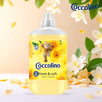 COCCOLINO Fresh & Soft ,płyn do płukania tkanin, Happy Yellow,kompozycja-1