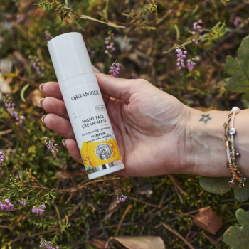 ORGANIQUE Hydrating Therapy ,maska-krem do twarzy, nawilżająca, na noc, Pumpkin,kompozycja-1