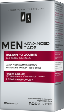 AA MEN Advanced Care ,balsam po goleniu dla skóry dojrzałej, przeciwzmarszczkowy,kompozycja-1