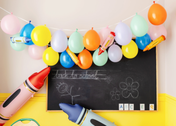 PARTYDECO ,girlanda balonowa, 3w1, różne kolory,kompozycja-1
