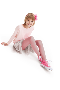 KNITTEX Kids ,rajstopy z mikrofibry, 60 den, Mary, Cotton Candy, rozm. 128-134,kompozycja-1
