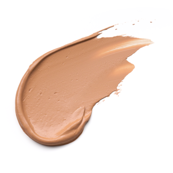 Zbliżenie kremowej próbki matującego podkładu Essence Foundation Stick, średni odcień z różowym podtonem.